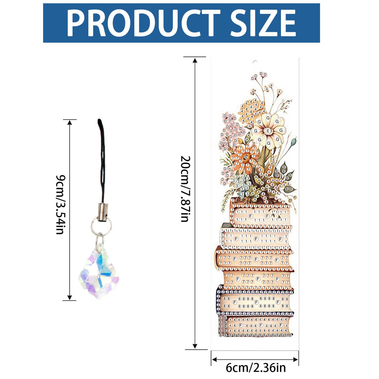 4 Pack Book and Flower Diamond Painting Bookmark Kits, Special Shaped Diamond Art Bookmarks with Pendant, DIY Handmade Crafts Home Office Supplies Reading Bookmark, Perfect Gift for Book Lovers Focart