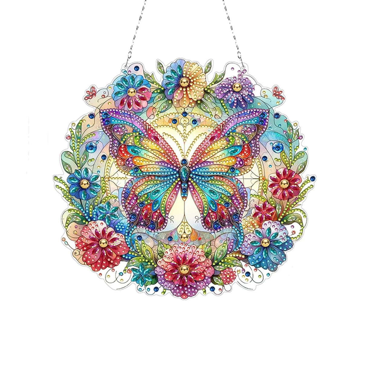 MeetChanning Diamond Art Kits for Adults Butterfly Diamond Painting Art Kit Pendant Acrylic Board Ornament Window Suncatcher MeetChanning
