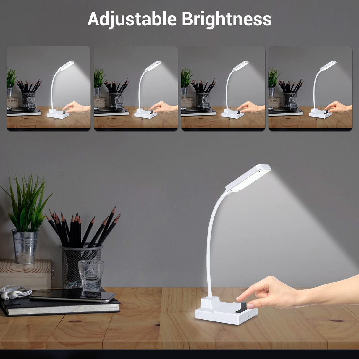 MiOYOOW Soldering Practice Kit LED Desk Lamp with Adjustable Brightness, DIY Electronic Soldering Project Kits Rechargeable Gooseneck Table Light for College High School Education or Home Office Use MiOYOOW