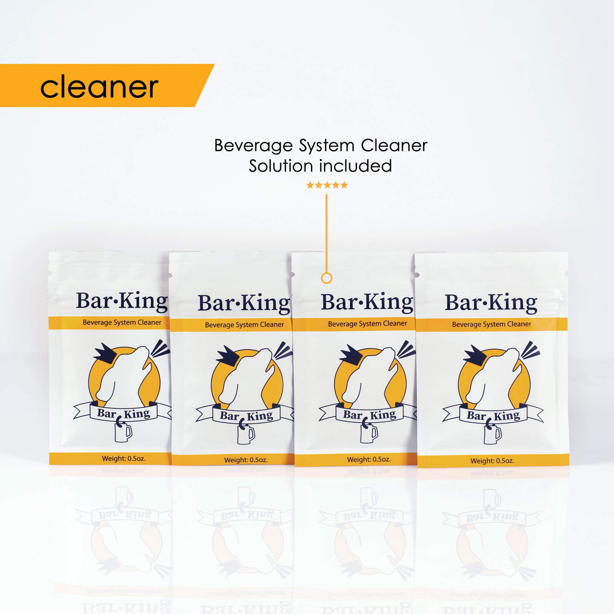Bar-King Quick-Connect Kegerator Beer Line Cleaning kit. Finally, Cleaning Your Lines is Simple! (Includes Cleaning Powder) - for Standard Kegs Bar-King