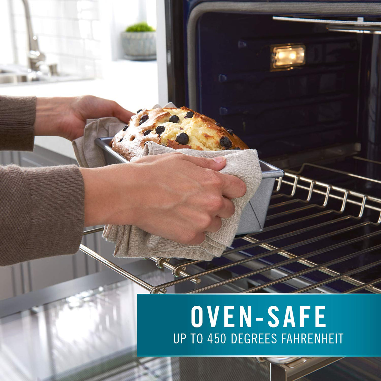 Calphalon Nonstick Bakeware Set, 6-Piece Set Includes Cookie Sheet, Cake, Brownie, Loaf, and Muffin Pans, Dishwasher Safe, Silver Calphalon