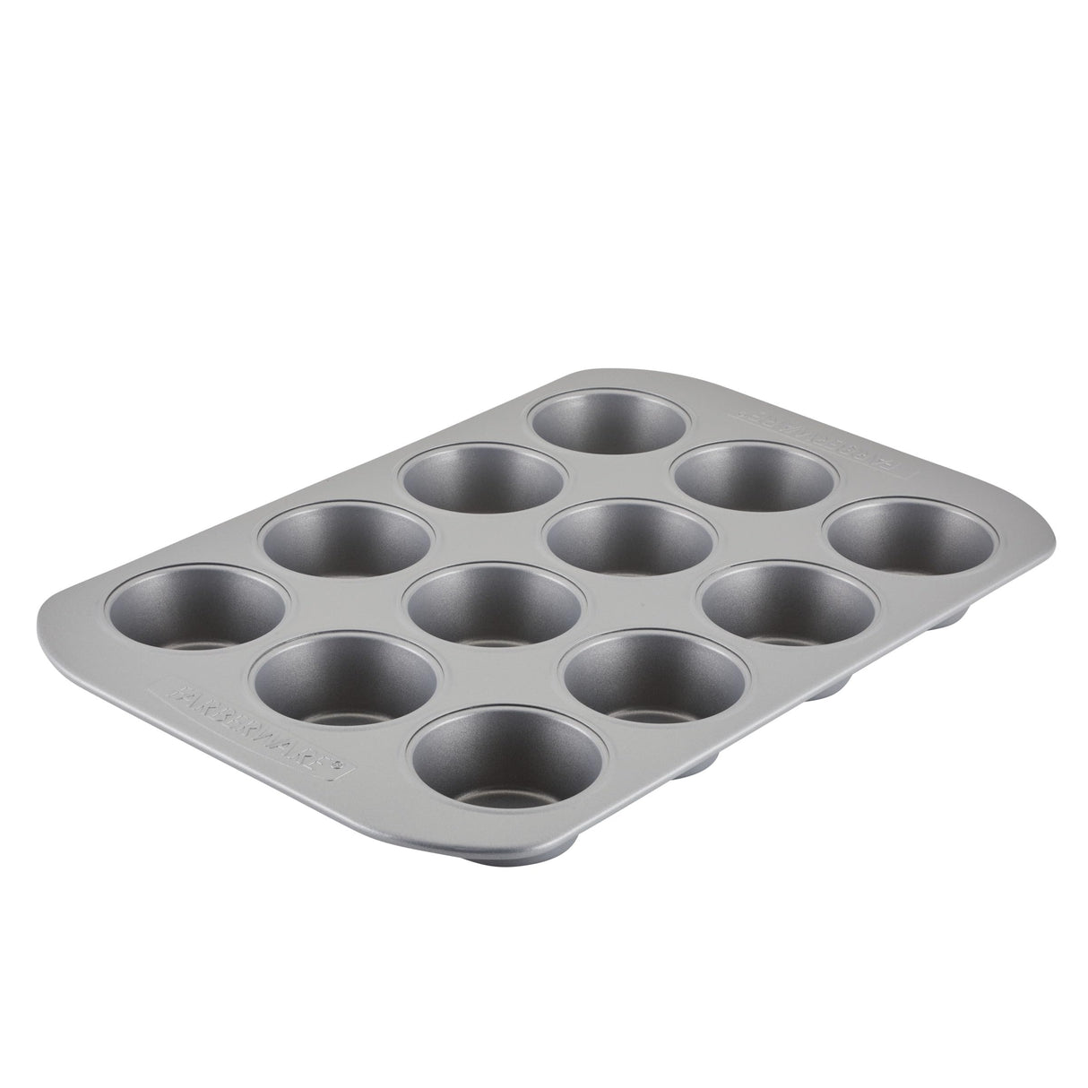 Farberware Nonstick Bakeware 12-Cup Muffin Tin / Nonstick 12-Cup Cupcake Tin - 12 Cup, Gray Farberware