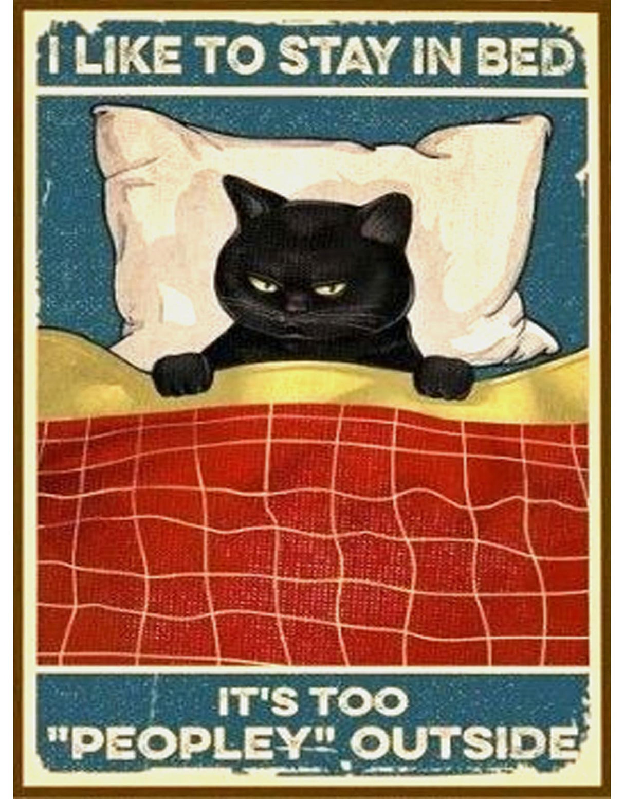 5D DIY Diamond Painting Kits for Adults,Don 't Want to get up Cat Diamond Painting Full Drill Round Art Gems Diamond Art Perfect for Home Wall Decor(12x16Inch) GuyAna