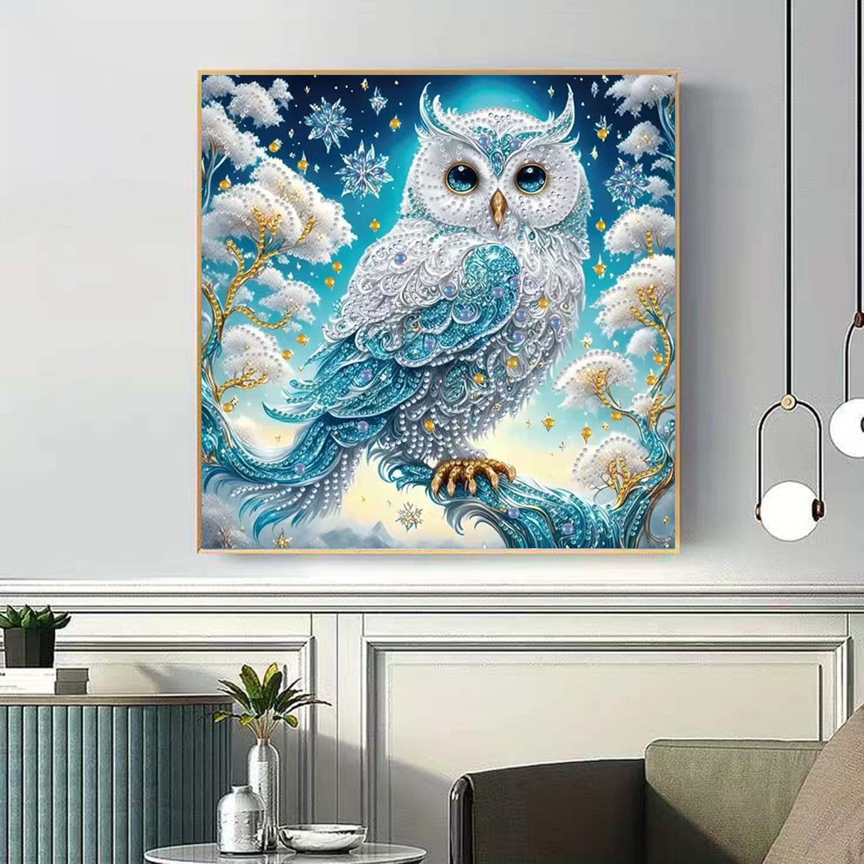 ZHUDENGXJL Special Shape Diamond Art Kits for Adults Beginners, 5D Diamond Painting Kits for Owl,DIY Gem Art Crystal Rhinestones Painting Kit for Adults Home Wall Decor 12 X 12inch ZHUDENGXJL