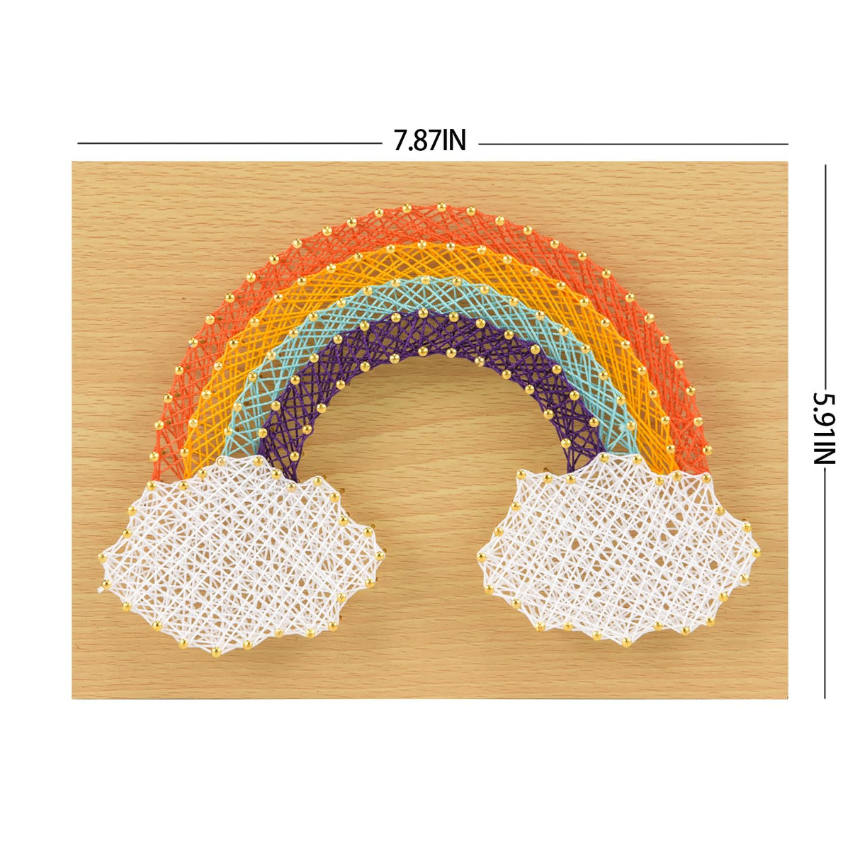 CraftMelonMelon DIY 3D String Art Kit for Adults Beginners - Rainbow Cloud Craft Kit- Beginner to Advanced Crafters, Unique Home Wall Decorations Gift,Art Crafts(5.91 inches * 7.87 inches) CraftMelonMelon