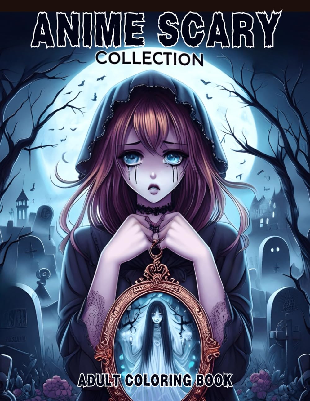 Anime Scary Collection Coloring Book (Anime Art) WoodArtSupply