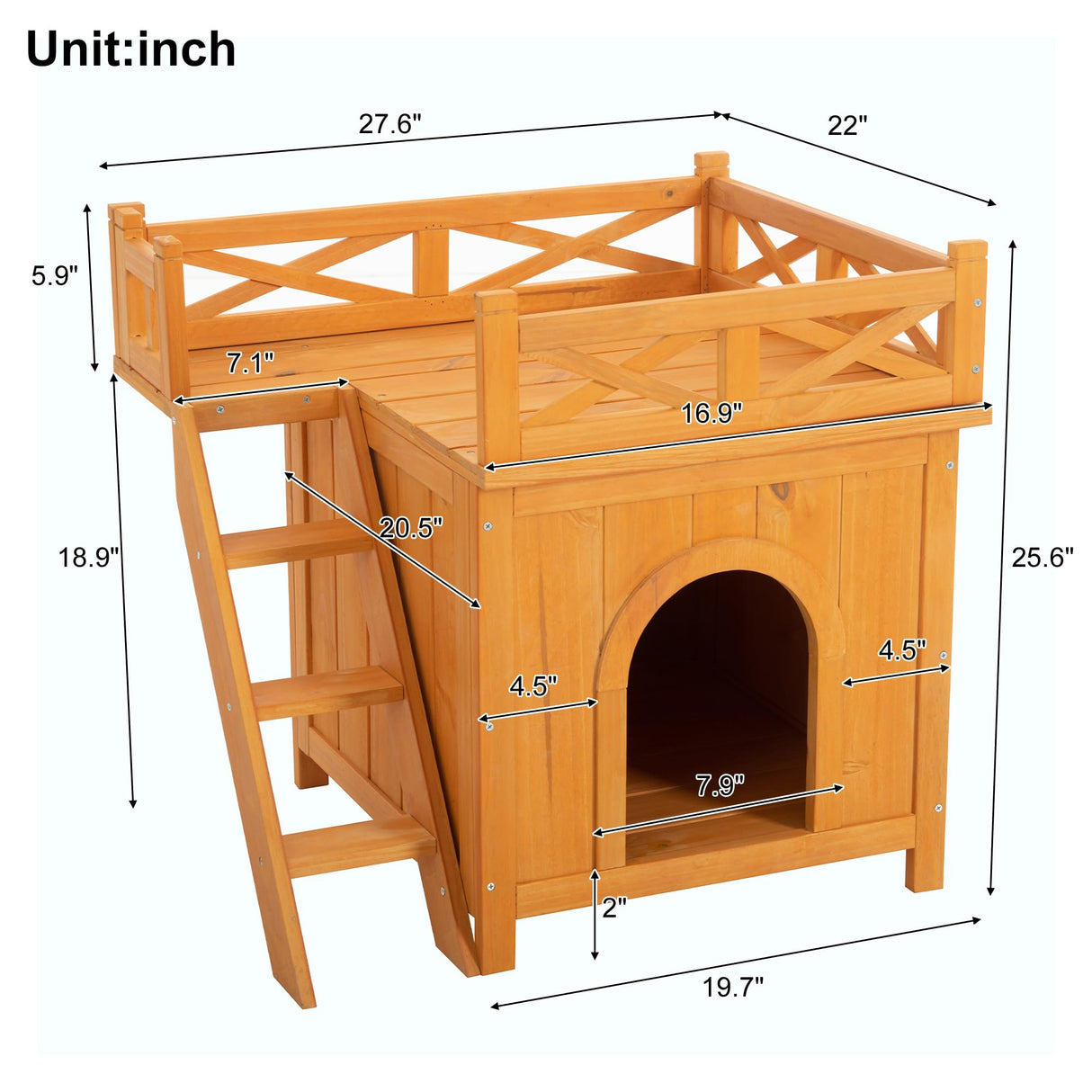 118" Large Wooden Window Catio Outdoor Cat Enclosure Walk in Cat Cage Kitten Playpen Patio with Weatherproof Roof, 6 Platforms, 2 Bouncy Bridges and 2 Resting Houses MegaChoice