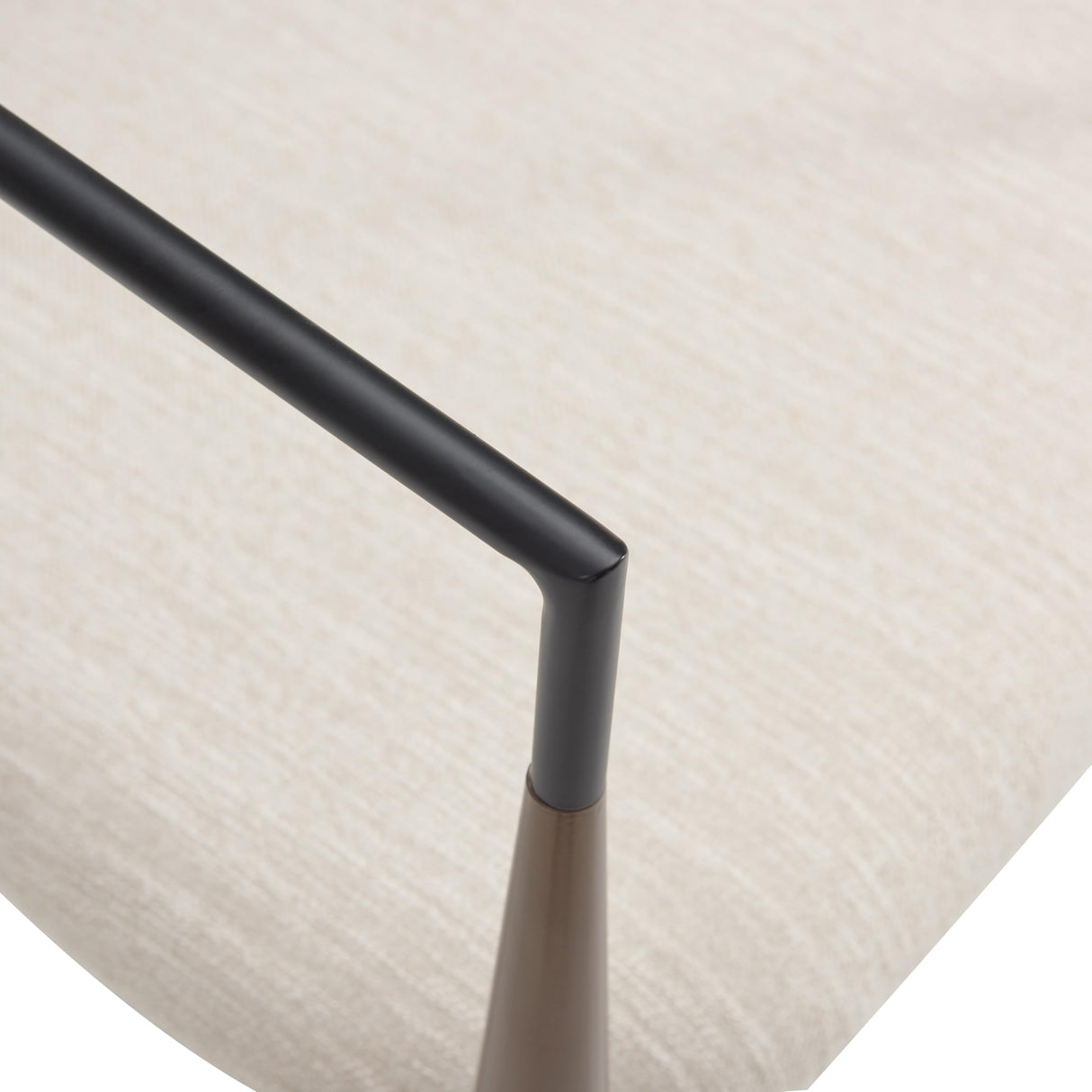 Christopher Knight Home Names Modern Metal Loveseat, Living Room Fabric Upholstered Settee, Curved Open Backrest 2-Seater Sofa, Cozy Couch for Bedroom, Apartment, Home Office, Black+Coffee+Beige Christopher Knight Home