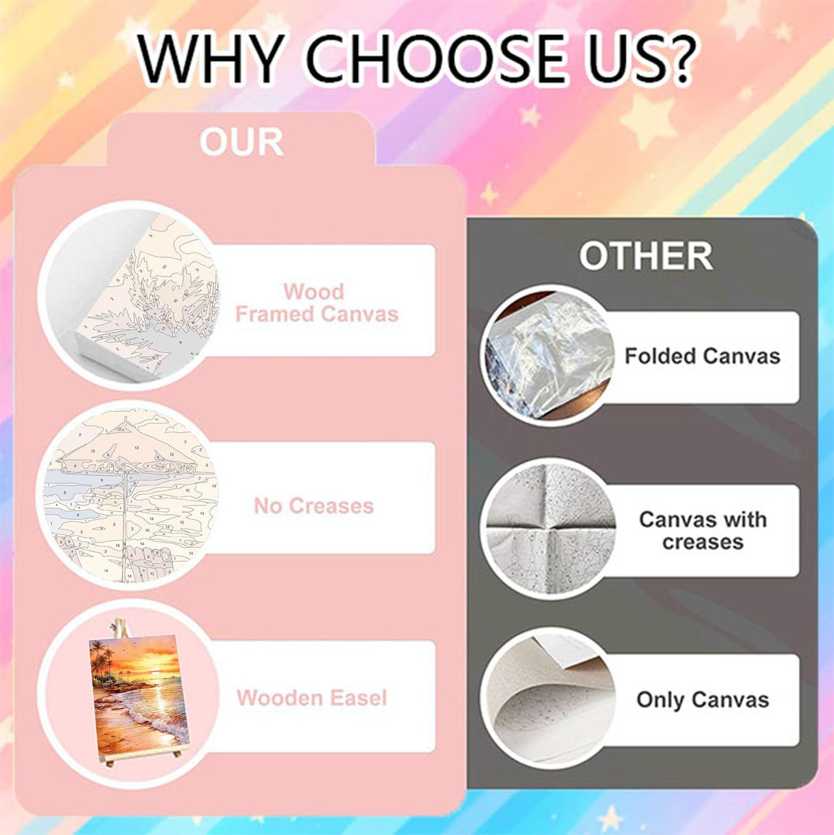 4 Pack Framed Paint by Numbers Kit for Adults Beginners-Beach Adult Paint by Number Kits on Canvas Framed, Sunset Landscape DIY Acrylic Oil Painting by Numbers for Adults for Gift Home Decor(8x12inch) Arttoplus