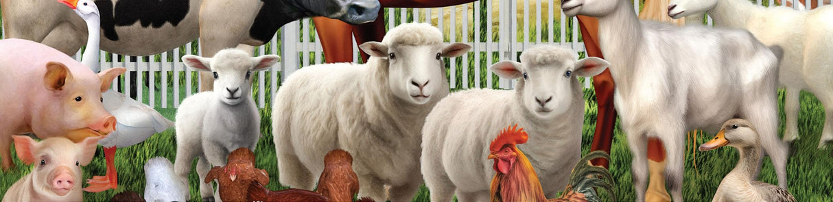 Ceaco - Tom Wood - Farm Animal Friends - 300 Oversized Piece Jigsaw Puzzle Ceaco