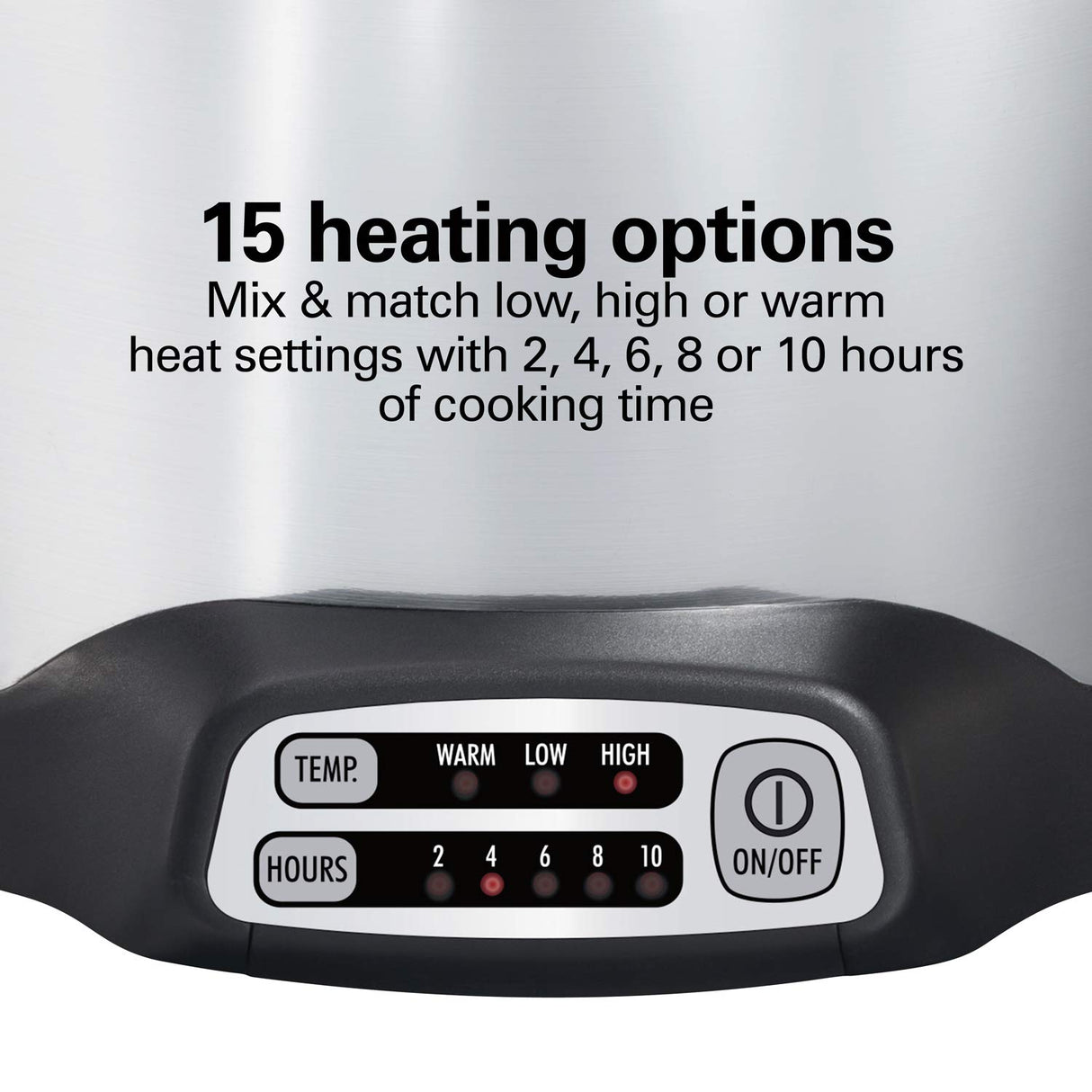 Hamilton Beach Sear & Cook Stock Pot Slow Cooker with Stovetop Safe Crock, Large 10 Quart Capacity, Programmable, Silver (33196) Hamilton Beach