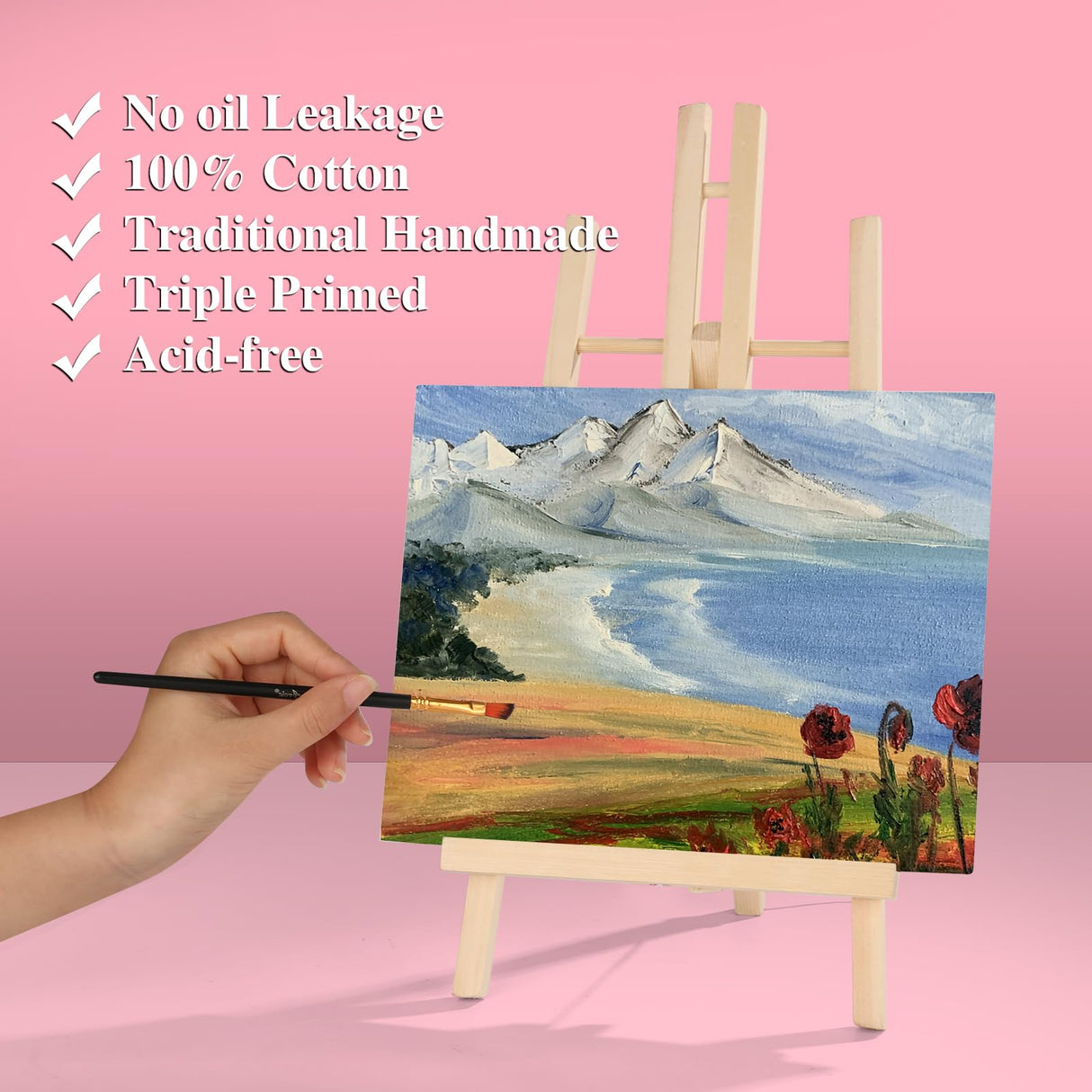 ESRICH Canvas Boards for Painting 8x10 Inch, 56 Pack Bulk 8x10 Inch Canvases for Painting- Cotton Canvas Panels for Oil, Acrylic & Watercolor Painting. ESRICH