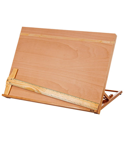 DJAR A3 Drafting Table Easel, Adjustable Portable Beech Wood Drawing Sketching Board, 5 Positions, Natural