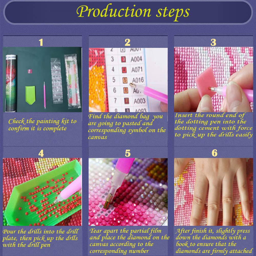 Peeua Diamond Painting Kits for Adults, Big Size Diamond Art Family Words and Tree, 5D DIY Full Drill Diamond Cancas Retro Craft for Living Room Decor (14 x 28 in) Peeua