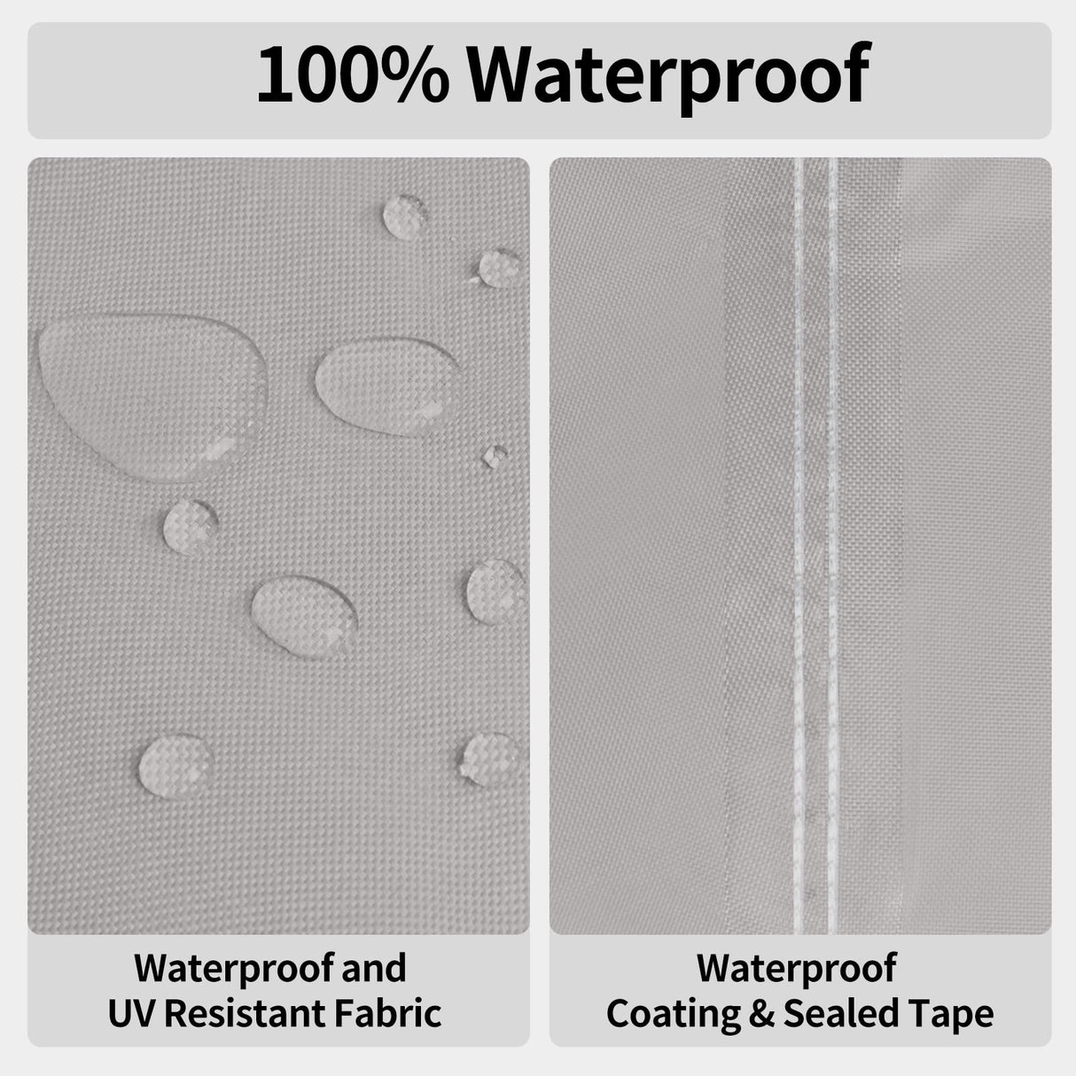 Easy-Going Patio Sofa Cover UV Resistant Outdoor Couch Cover Bicolor Patio 3-Seater Bench Cover Waterproof Outdoor Furniture Cover with Reflective Hemming (95Wx40Dx35H inch, Gray/Dark Gray) Easy-Going