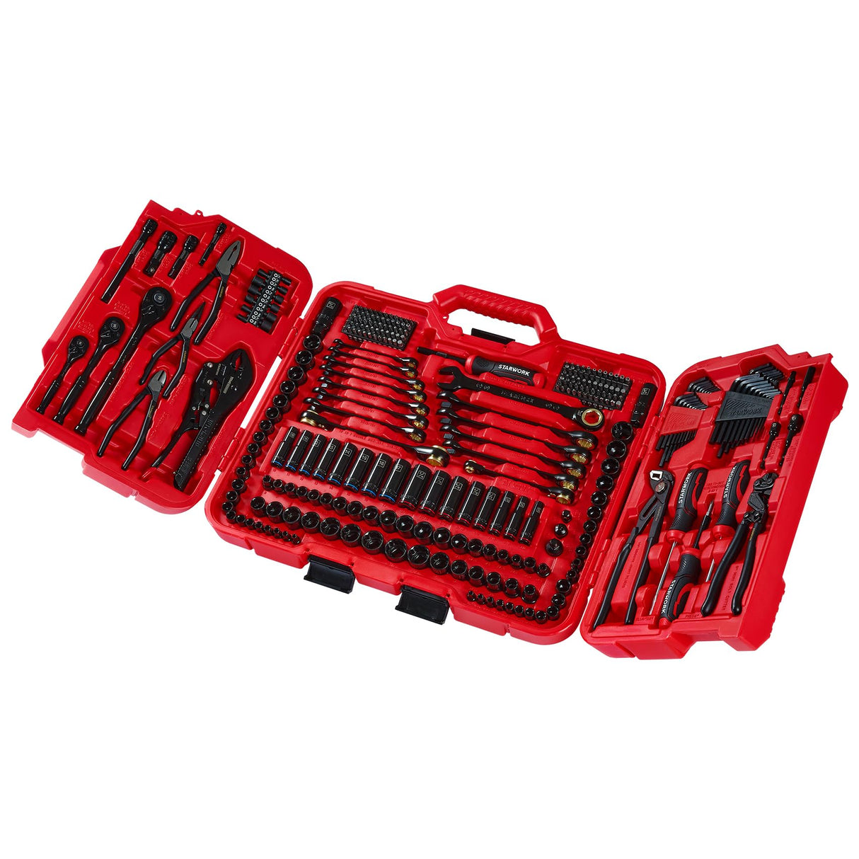 STARWORK TRUE MECHANIC™ 312-Piece Mechanics Tool Set and Socket Set, Professional, SAE/Metric STARWORK