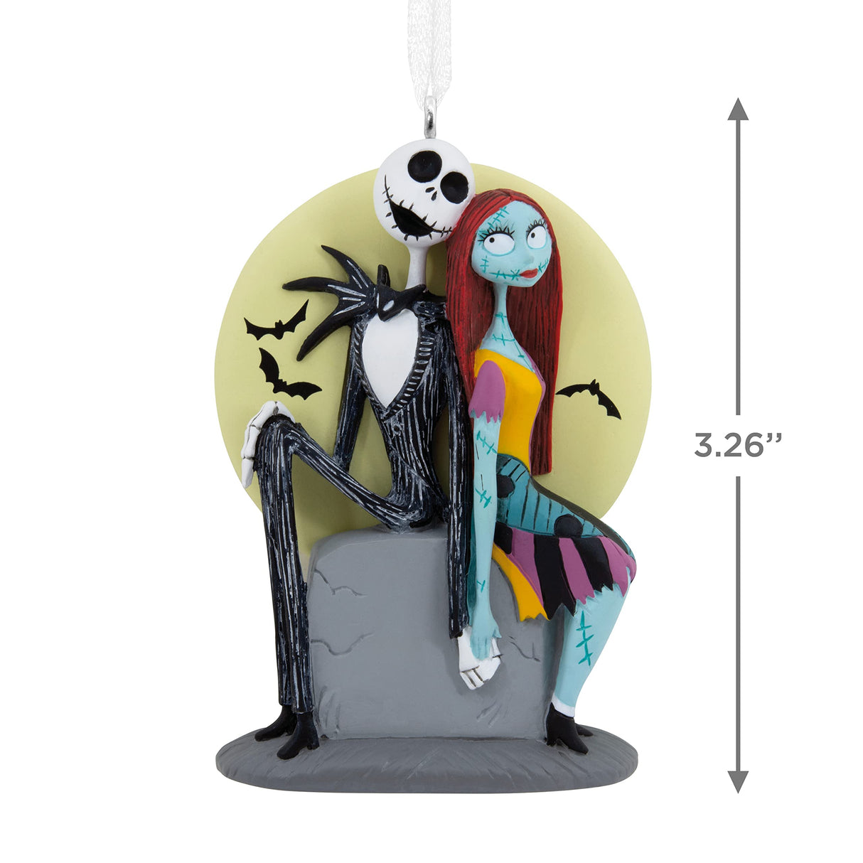 Hallmark Disney Tim Burton's The Nightmare Before Christmas Jack and Sally on Tombstone Christmas Ornament (0003HCM0845) Hallmark