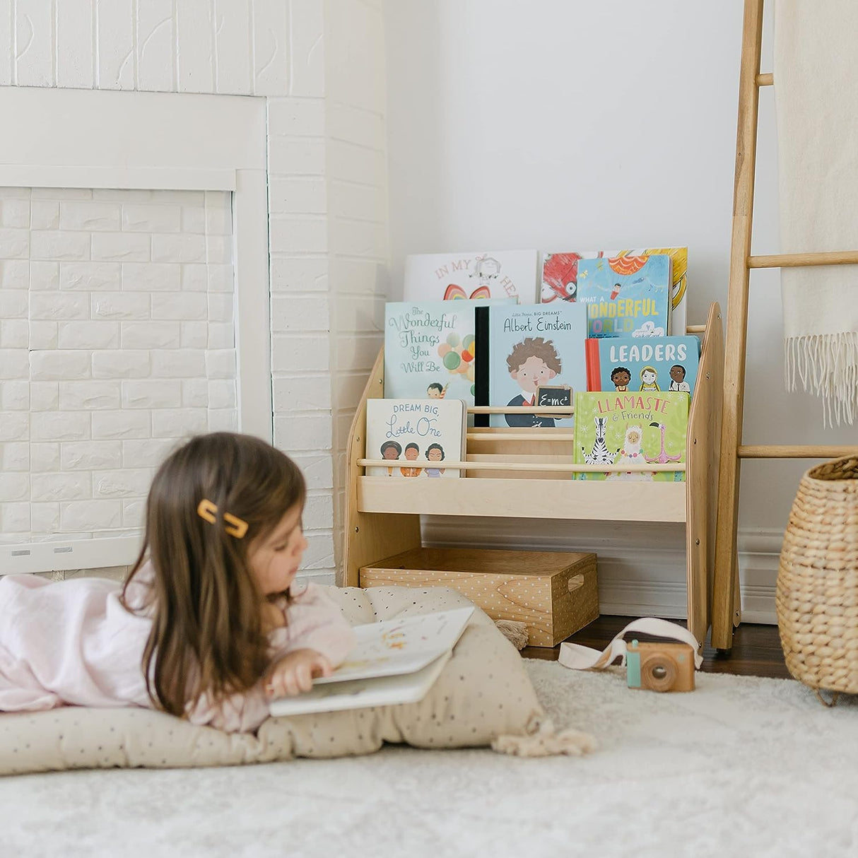 Montessori Bookshelf Kids Toddler Bookshelf Wood Bookcase Storage Kids Room Storage Playroom Kids Furniture Toddler Gift 2nd 3rd Birthday (Small, Green) Enjoy The Wood