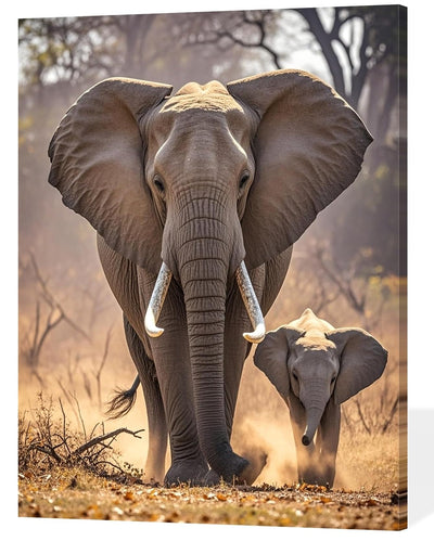 ACANDYL Elephant DIY Paint by Numbers Kit for Adults Paint by Numbers Beginner Canvas Painting by Number DIY Acrylic Oil Painting on Canvas Arts Craft Decoration 16x20 in