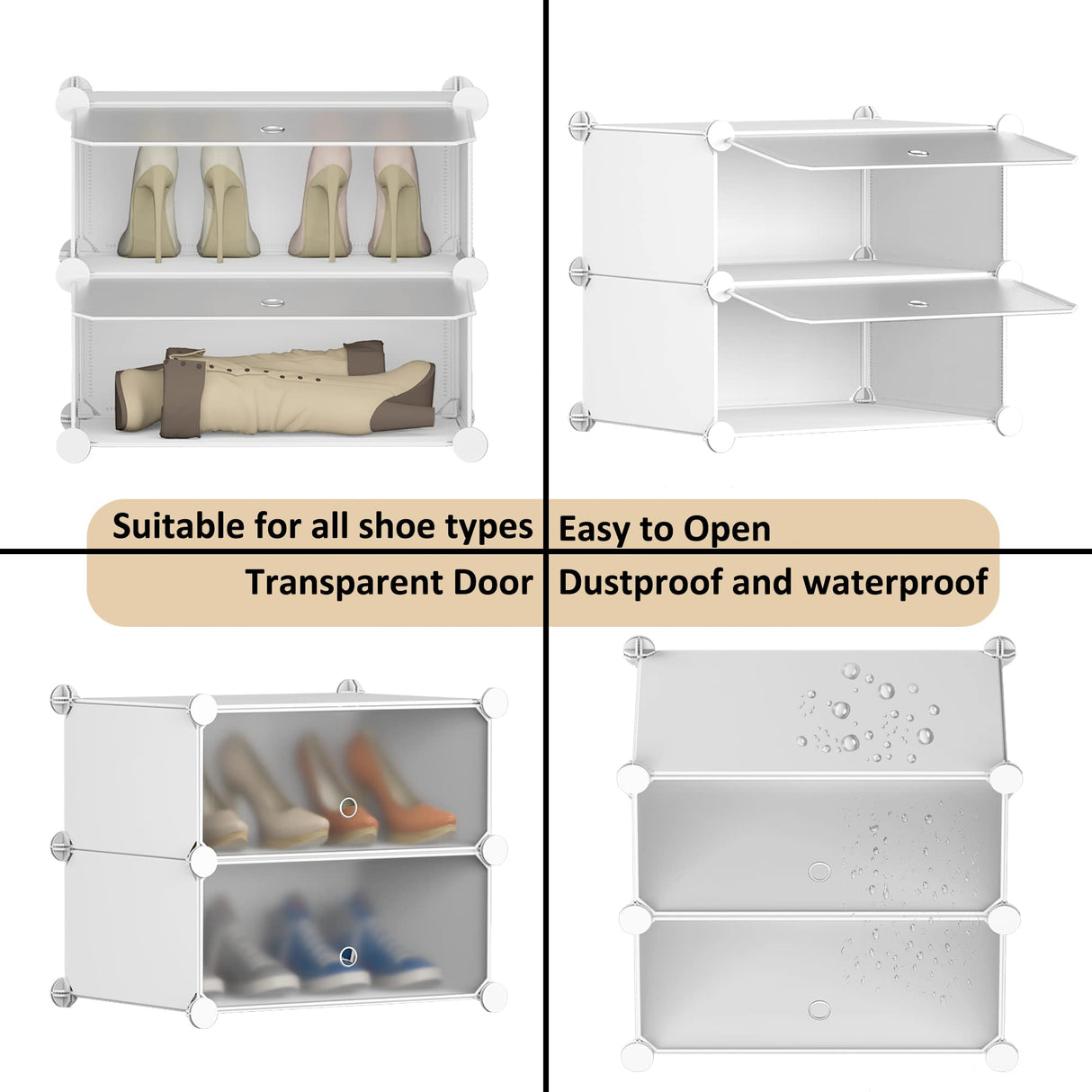 HOMIDEC Shoe Storage, 10-Tier Shoe Rack Organizer for Closet 20 Pair Narrow Shoes Shelf Cabinet for Entryway, Bedroom and Hallway HOMIDEC