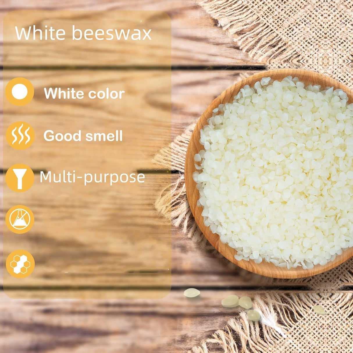 5LB Beeswax Pellets Beeswax for Candle Making Beeswax Pellets for Skin Beeswax Beads Beeswax Bulk Beeswax for Lotion Making for DIY and Craft Project SMINIKER