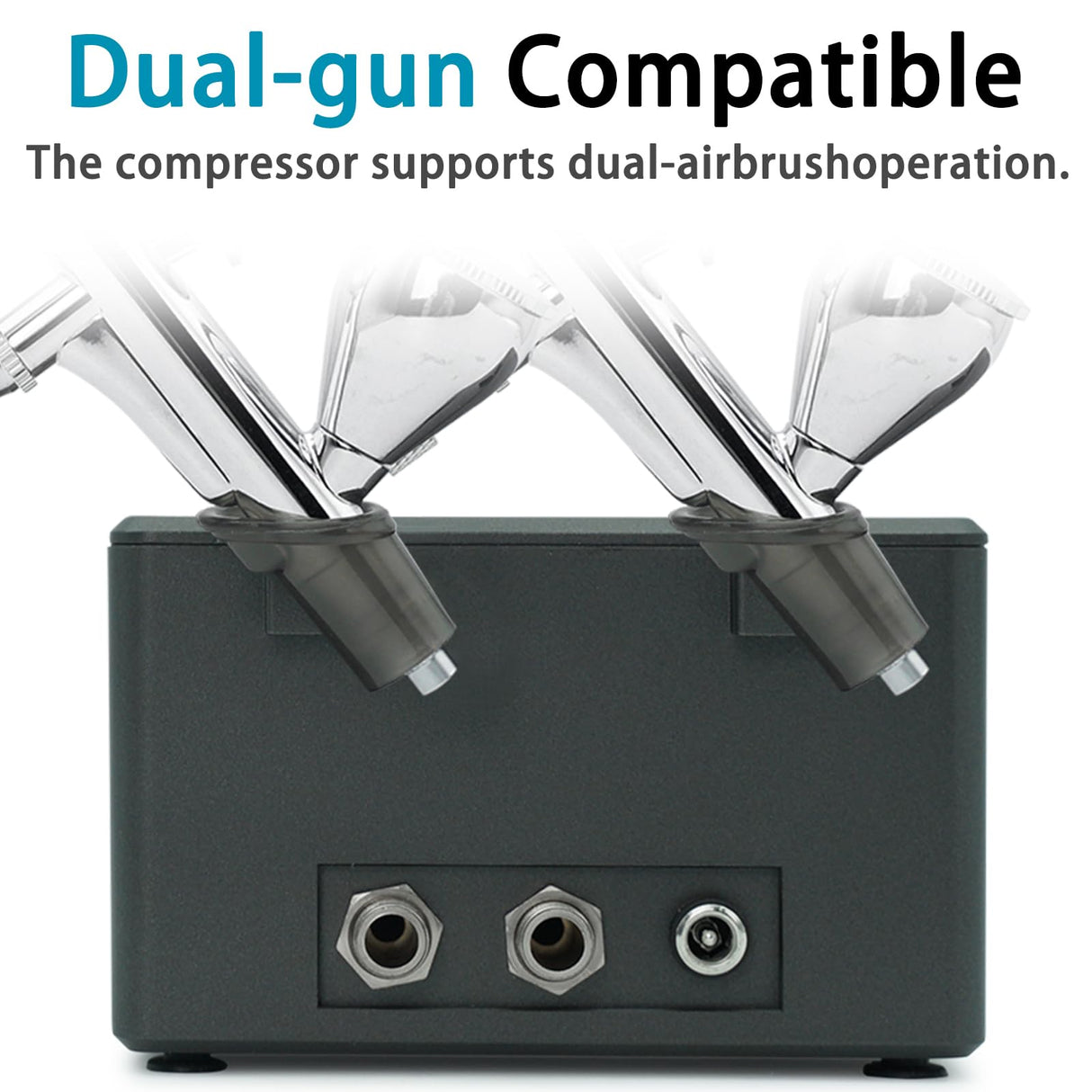 SprayMagic Airbrush Kit with Air Compressor, 55PSI High Pressure Dual-Action Air Brush Gun, Airbrush Spray Gun Set for Models Painting, Makeup, Cakes, Tattoo, Nails Art SprayMagic