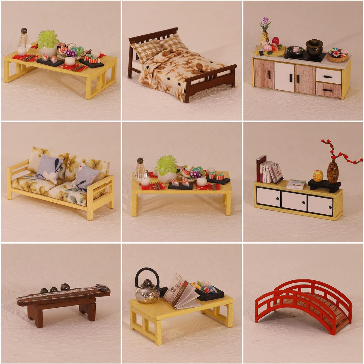 GuDoQi DIY Miniature Dollhouse Kit, Tiny House kit with Furniture, Miniature House Kit 1:24 Scale, Great Handmade Crafts Gift for Birthday Christmas Day, Villa with Courtyard GuDoQi