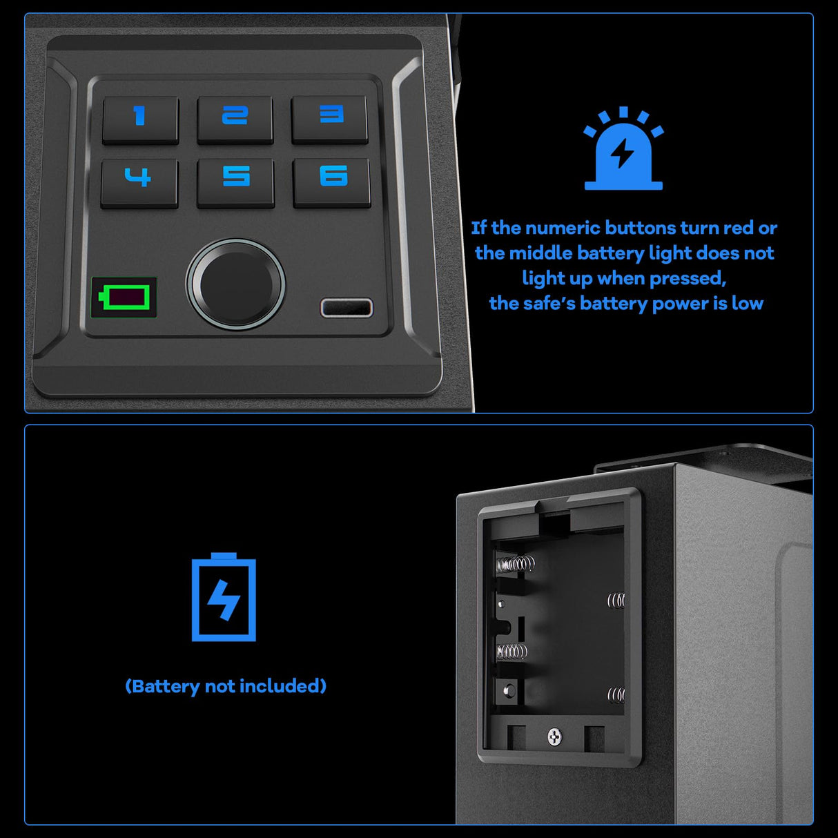 LotaTools Gun Safe, Biometric Pistol Safe Fingerprint Handgun Safe, Mounted Single Gun Safe for Handgun with 3 Ways Quick Access, Bedside Gun Safe for Nightstand, Bedroom, Desk, Wall, Dresser LotaTools