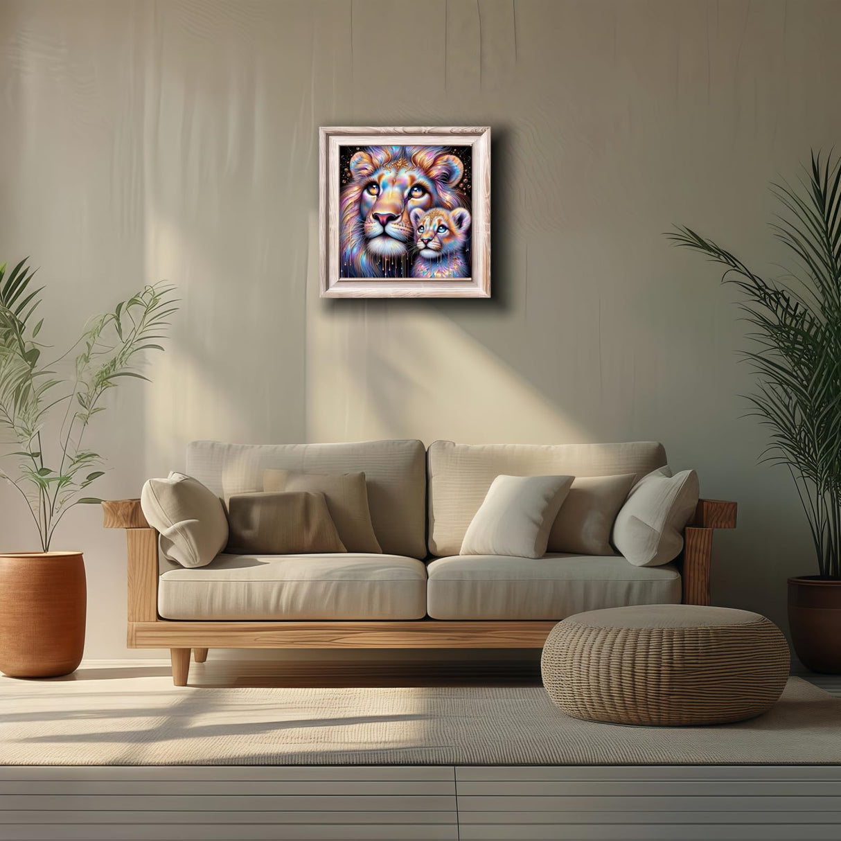 JYXSJYYD 5D DIY Diamond Art Kits for Adults,Lion Diamond Paintings Kits for Beginners,Paint by Diamonds Dot Full Drill Gem Art Crafts,Home Wall Decoration 13.8x13.8 Inches. JYXSJYYD