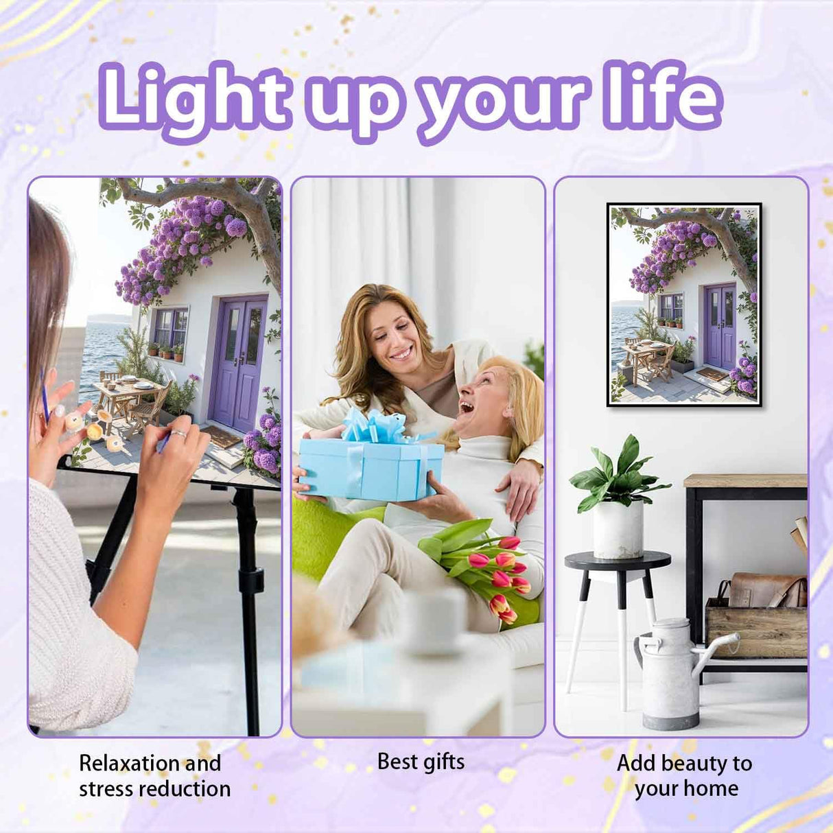 Yunruily Paint by Numbers Kits for Adults Landscape-Paint by Numbers for Adults Canvas,Paint by Number Adult for Gifts Home Wall Decor (16x20inch) Yunruily