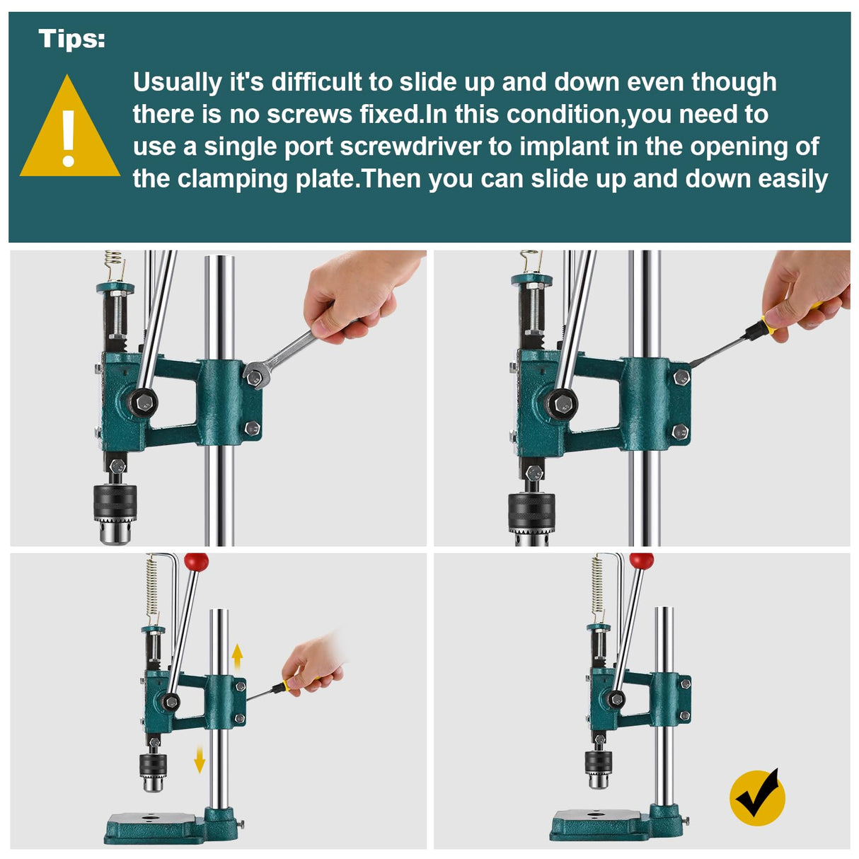 Soiiw Leather Hole Puncher Hand Punching Machine Heavy Duty Manual Press Puncher Punch Tools for DIY Leather Craft Punching Holes with 1.5-13mm Clamping Chuck Soiiw