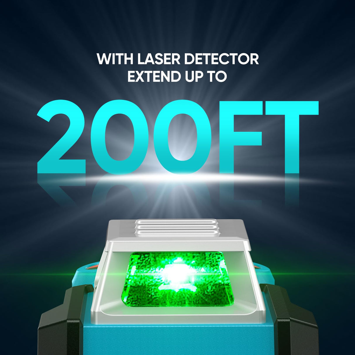 Laser Level, Elikliv Laser Level 360 Self Leveling, 200Ft Green Laser Level Lines Tool, 4x360° Cross Line Laser, Self Leveling Laser Level for Construction&Picture Hanging,Rechargeable Batterie(16Hrs) Elikliv