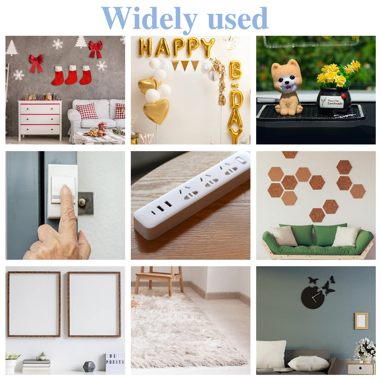 140 Pack Double Sided Tape for Acoustic Panels, Transparent Acoustic Foam Adhesive Heavy Duty Wall Mounting Squares for Sound Proof Foam Panels, 1.4 inch Prudiut