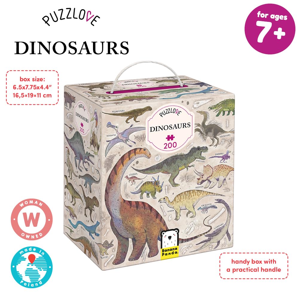 Puzzlove Dinosaurs (200 Pcs) 7+ Floor Puzzle Banana Panda