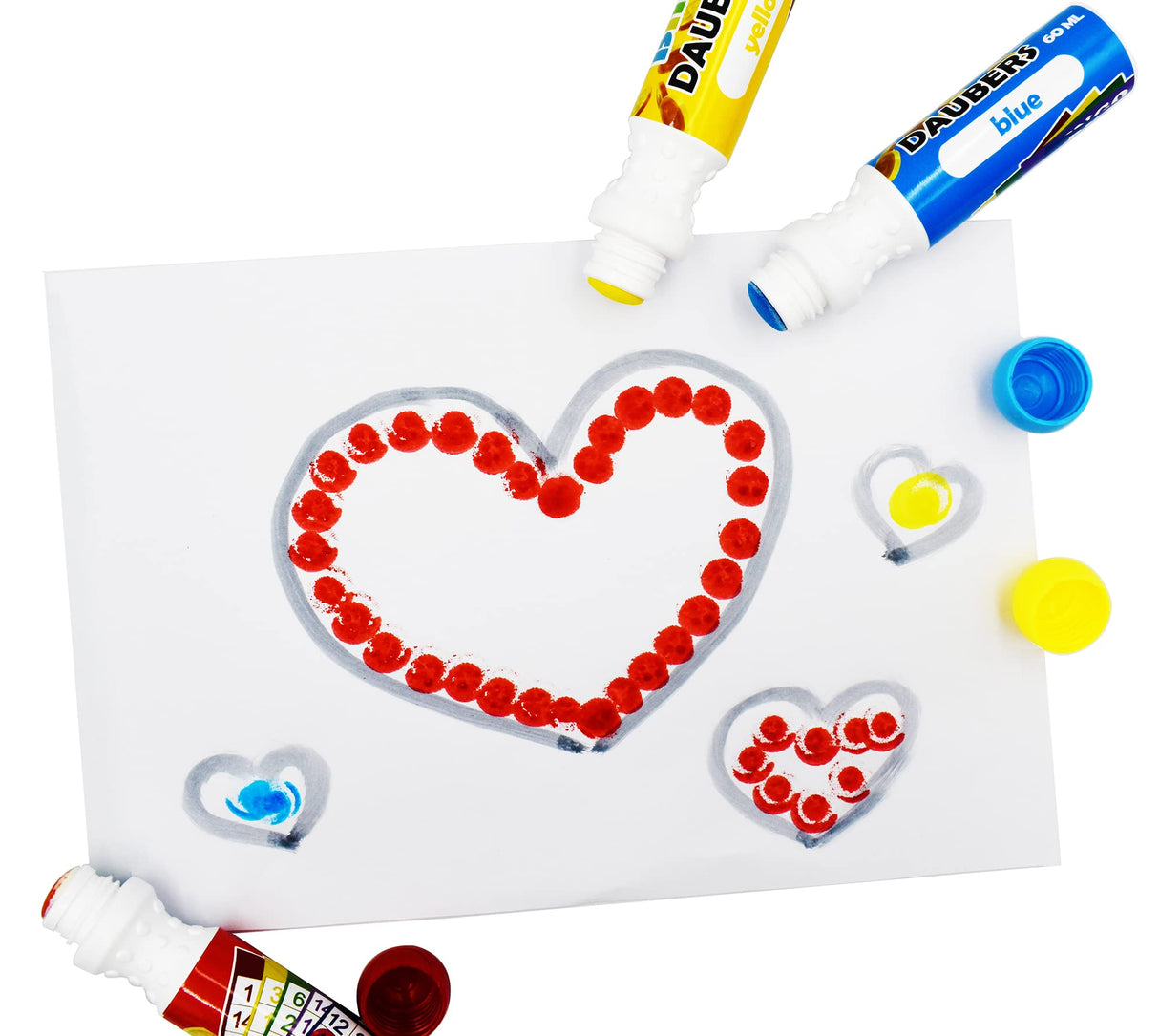 Yuanhe Bingo Daubers Dot Markers - Mixed Colors Set of 24 Pack-12Colors Yuanhe