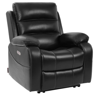 EONIX Real Zero Wall Hugger Recliners, Dual Motor Zero Clearance Power Recliners for Small Spaces, RV Recliner Chair for Living Room with Heat and Massage, SXXY003992, Black