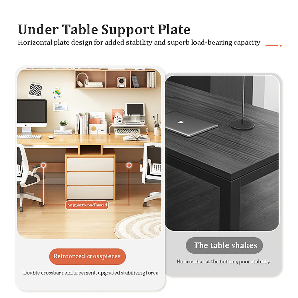 Extra Long Computer Desk,2 Person Desk With Drawers,double Workstation Desk For Home Office,large Wood Computer Desk Writing Table,modern Home Office Desk 78.7 Inch(200x50x73cm(79x20x29inch), Walnut) SUZEPER