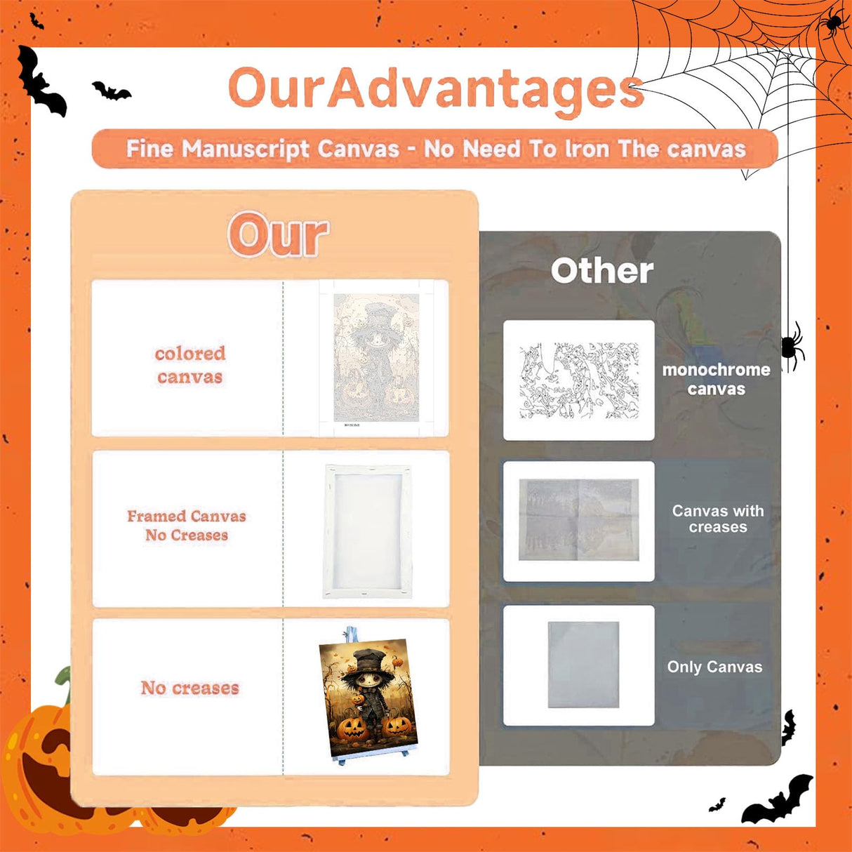 4 Pack Paint by Numbers Kit for Adults - Wooden Easel, Halloween Paint by Numbers with Frame, Halloween Adult Painting by Number Kits on Canvas, Easy Oil Painting Arts Gift Wall Decor 8x12inch cviokrdu