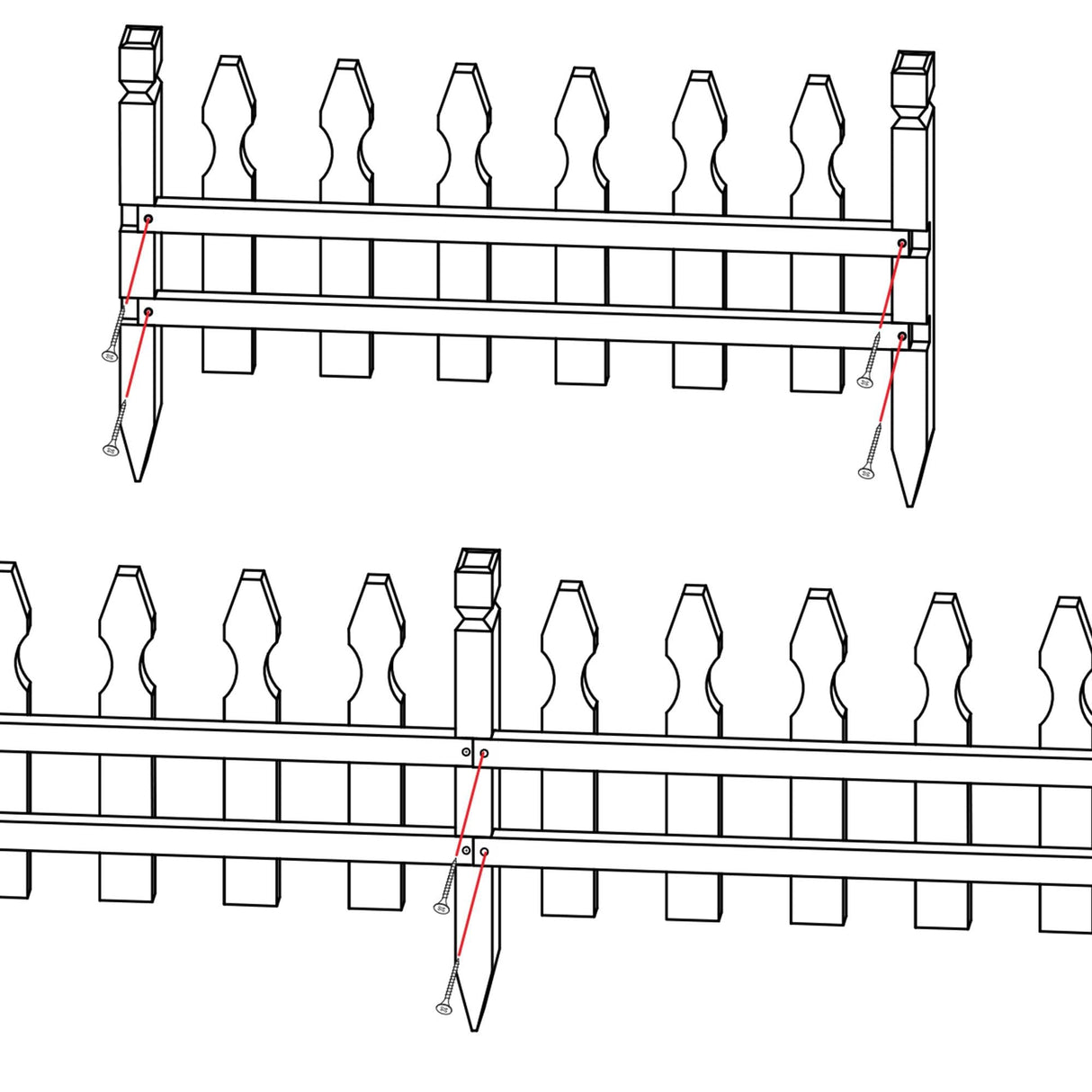Yaheetech Decorative Garden Fence-Landscape Wood Picket Fencing Ornamental Panel Border Edging Patio Flower Garden Bed Pool Fences Outdoor, Light Brown- 532.5 in Yaheetech