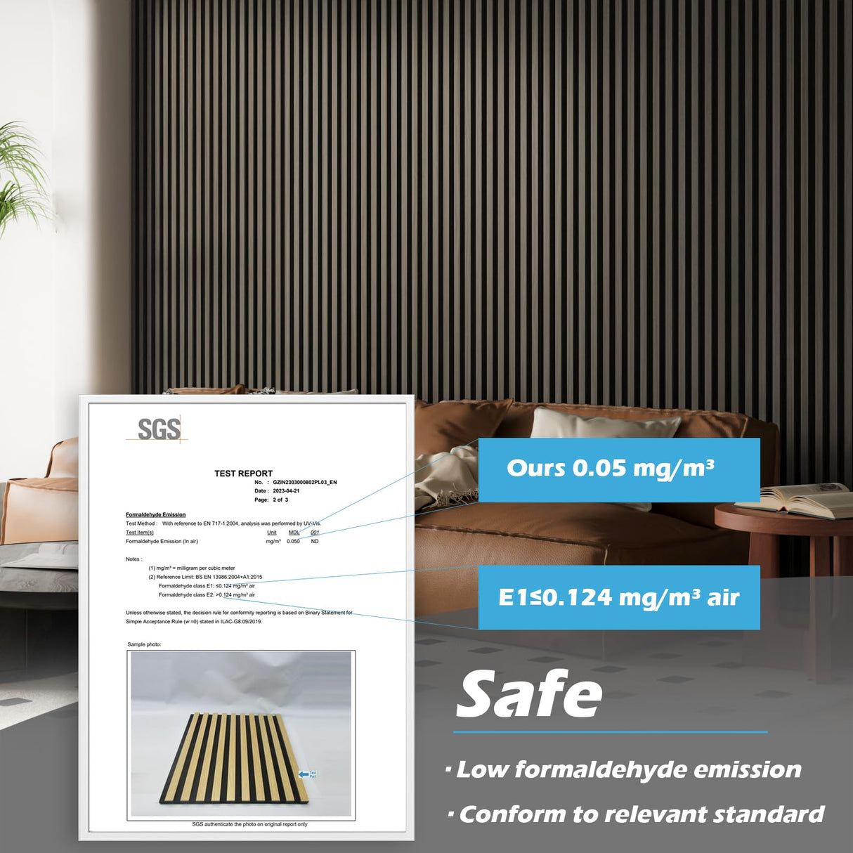 Art3d 2-Pack 108" x 12" Acoustic Wood Panels for Wall, Soundproof Wood Slat Panel for Wall and Ceiling, 3D Fluted Sound Absorbing Paneling for Interior Wall Decor, Living Room, Bedroom - Walnut Art3d