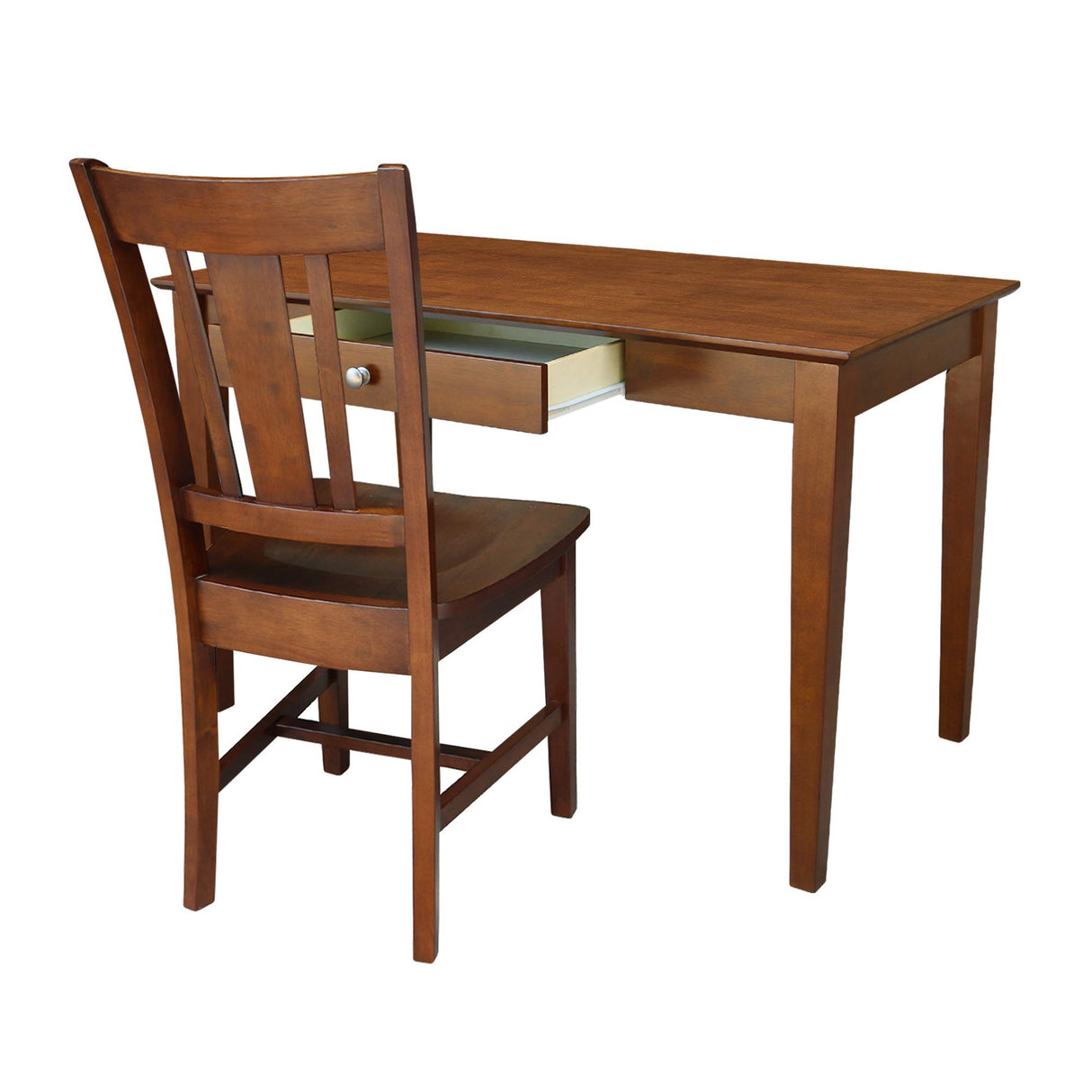 IC International Concepts Drawer-Basic Size Desk and Chair, Espresso IC International Concepts