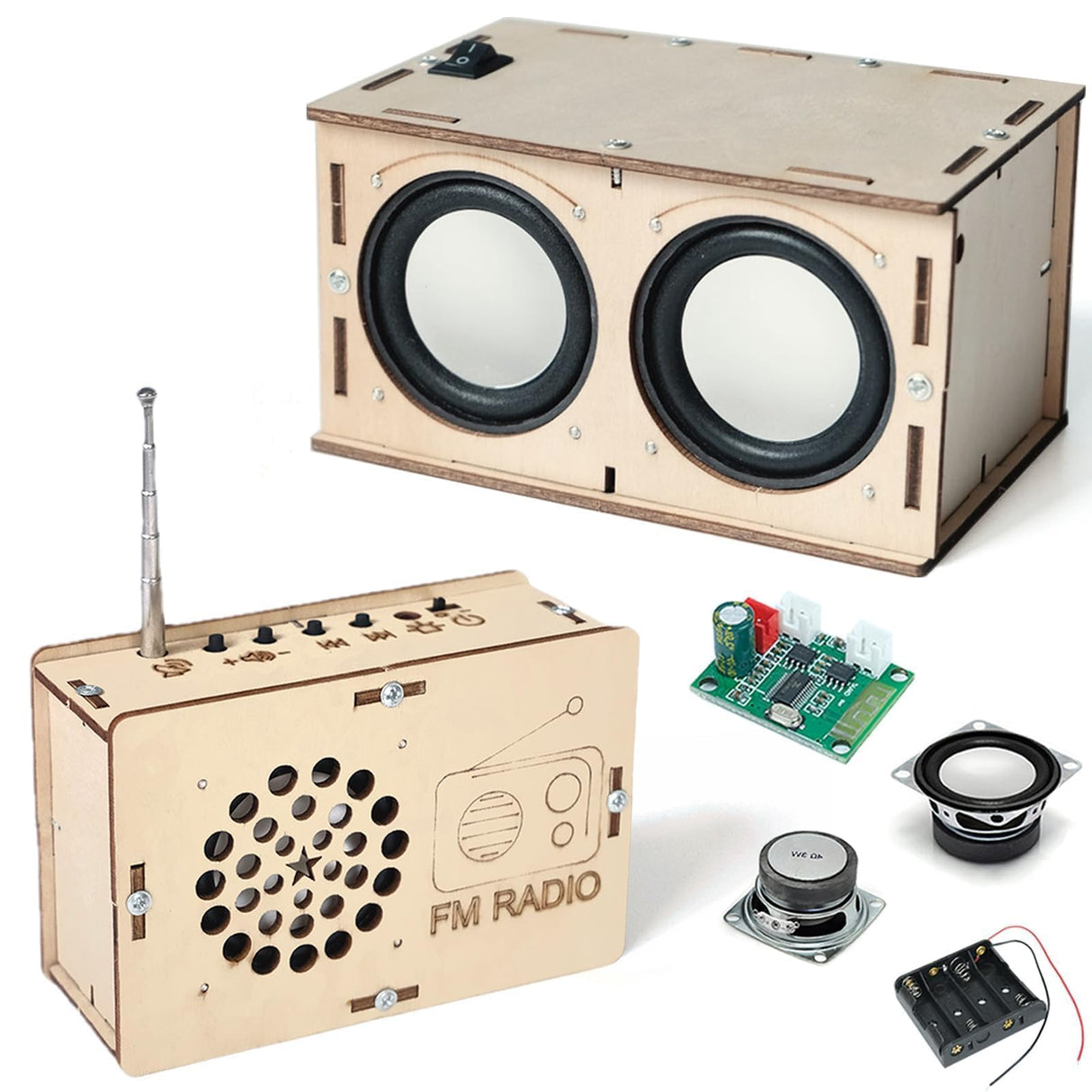 STEM Toys for Boys Girls Age 8-13 8-12 12-14 Build Your Own Speaker Radio Kit Birthday Gifts for 8 9 10 11 12 13 14 15+ Years Old Boys Girls Teens Building Circuits Engineering Kits DIY Science Kits ANNISOKA