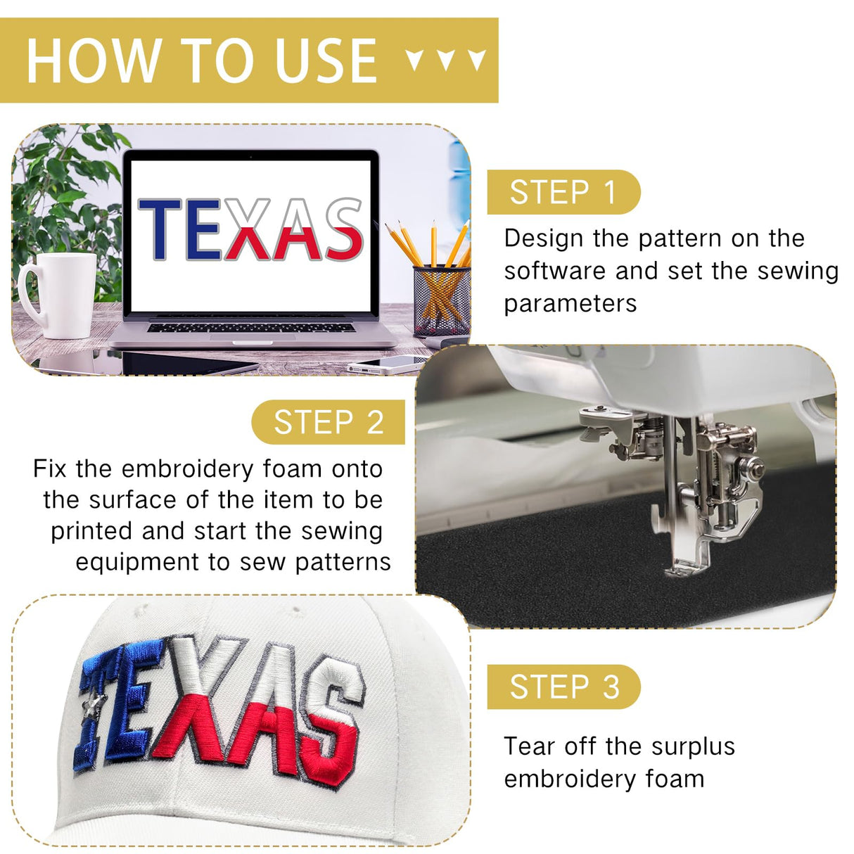 Innconee 30 Pcs Embroidery Puffy Foam 6 x 9 Inch 3mm EVA Foam Sheets for 3D Embroidery Crafts and Arts, Hand Sewing, DIY Projects, Cosplay Costumes, Quilting, Hats, Pillows, Bags (Black,White) Innconee