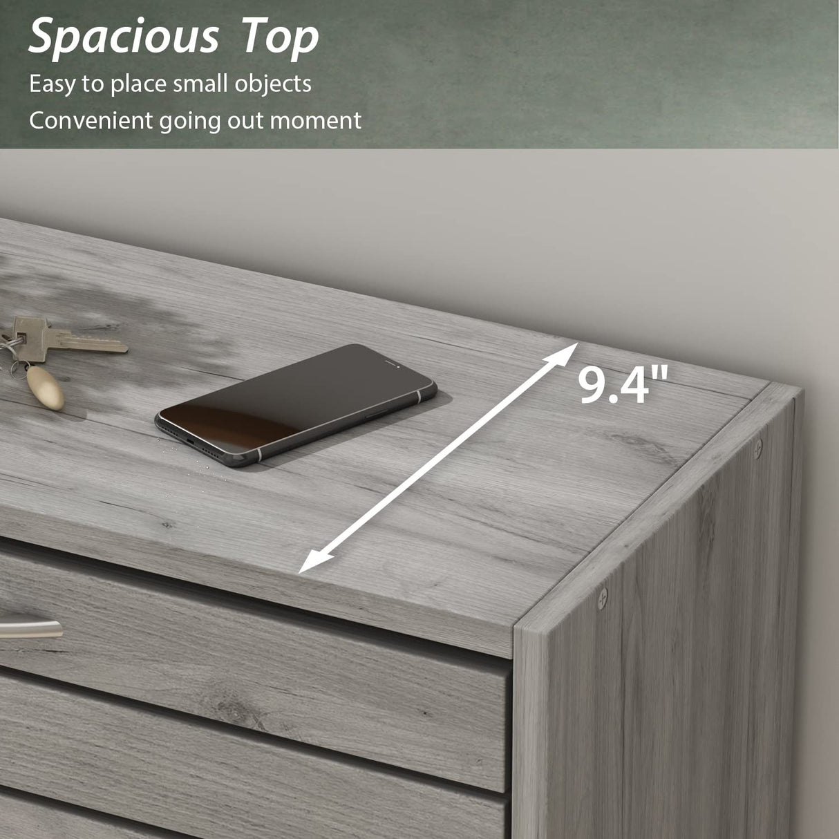 AIEGLE Shoe Storage Cabinet with 2 Flip Drawers for Entryway, Freestanding Shoe Rack Shoe Organiazer with Louver Drawers, Grey Wood (22.4" W x 9.4" D x 29.5" H) AIEGLE