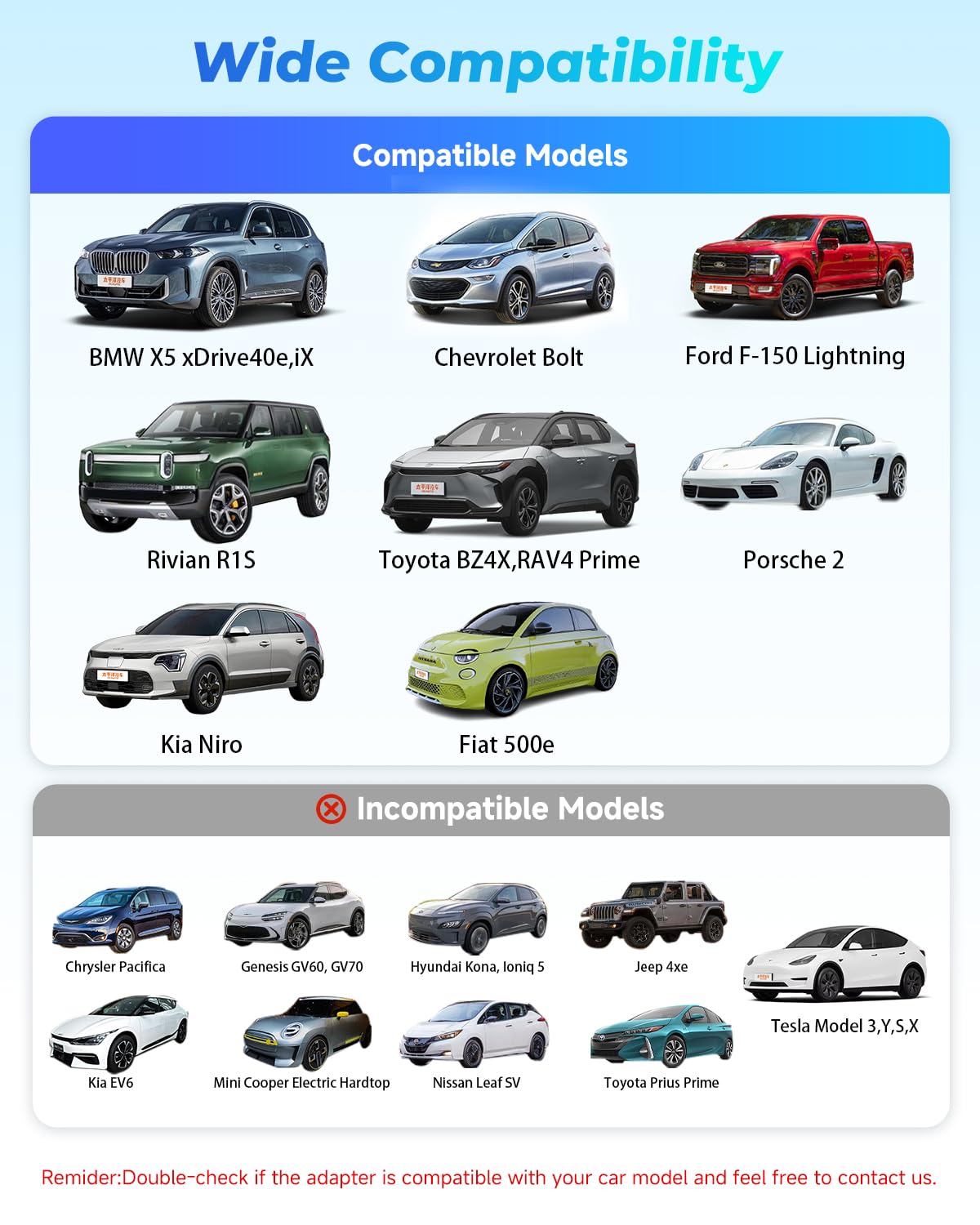 EVDANCE NACS to J1772 Charging Adapter - Max 80 Amp & 250V J1772 EV Adapter Compatible with Tesla High Powered Connectors Destination Chargers and Mobile Connectors (White) EVDANCE