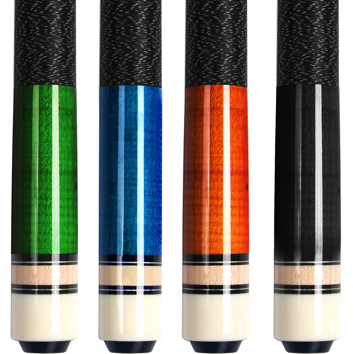 AKLOT Pool Cues,Set of 4 Pool 58" Cue Sticks Canadian Maple Wood Cue Stick for Professional Billiard Players 18 19 20 21 oz AKLOT