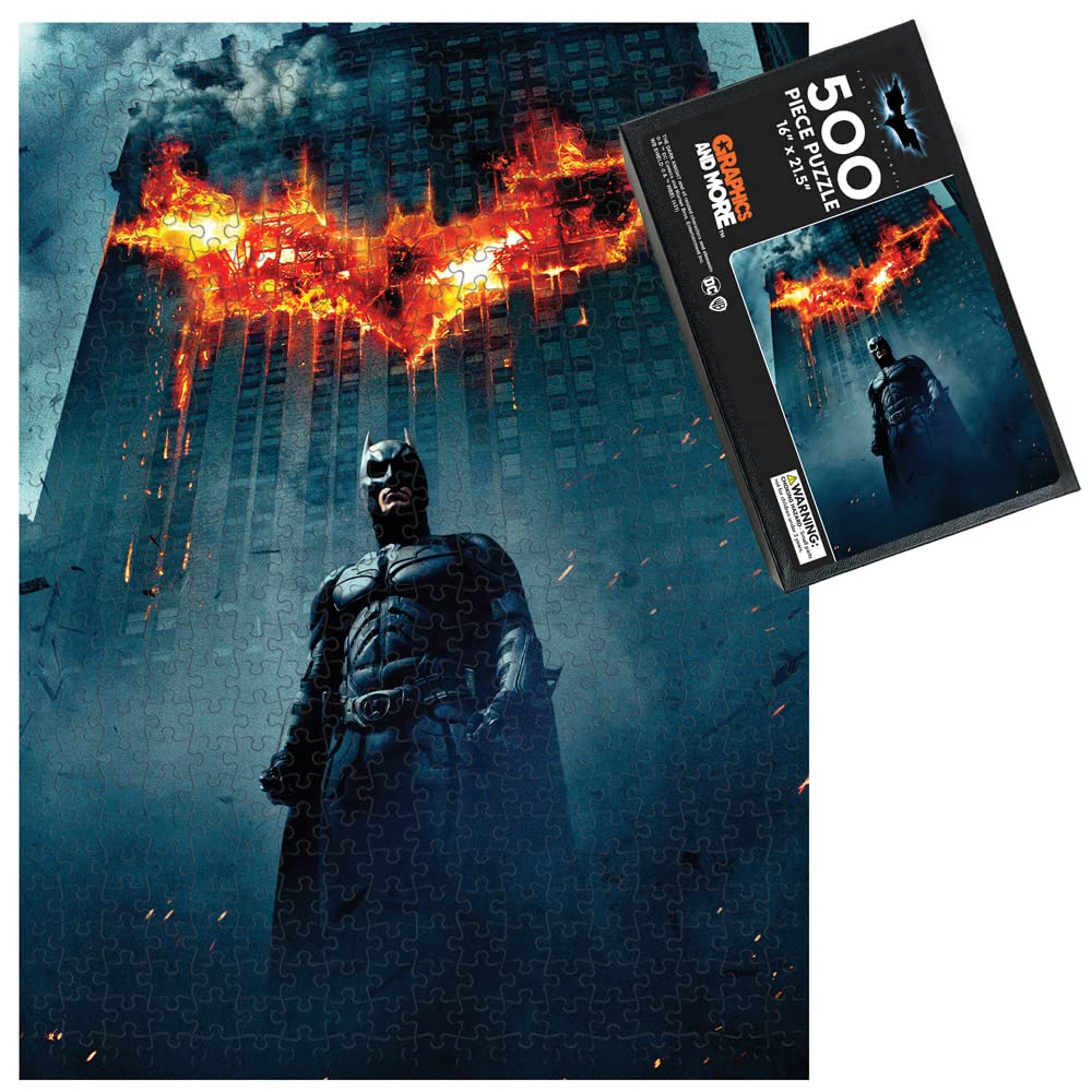 The Dark Knight Poster 500 Piece Jigsaw Puzzle for Adults, 16" L X 21.5" W GRAPHICS & MORE