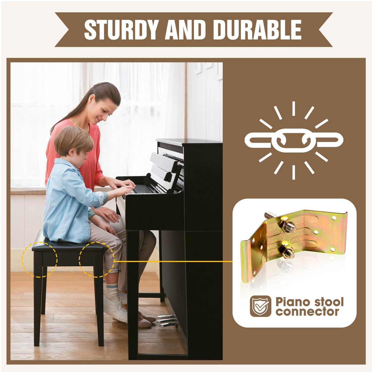 Pisman Table Leg Corner Bracket Set of 4 Includes Screws to Provide Strong Support for Legs & Table Skirts, Used to Strengthen Rickety Bench Legs, Dining Table Legs, Repair Desks Pisman