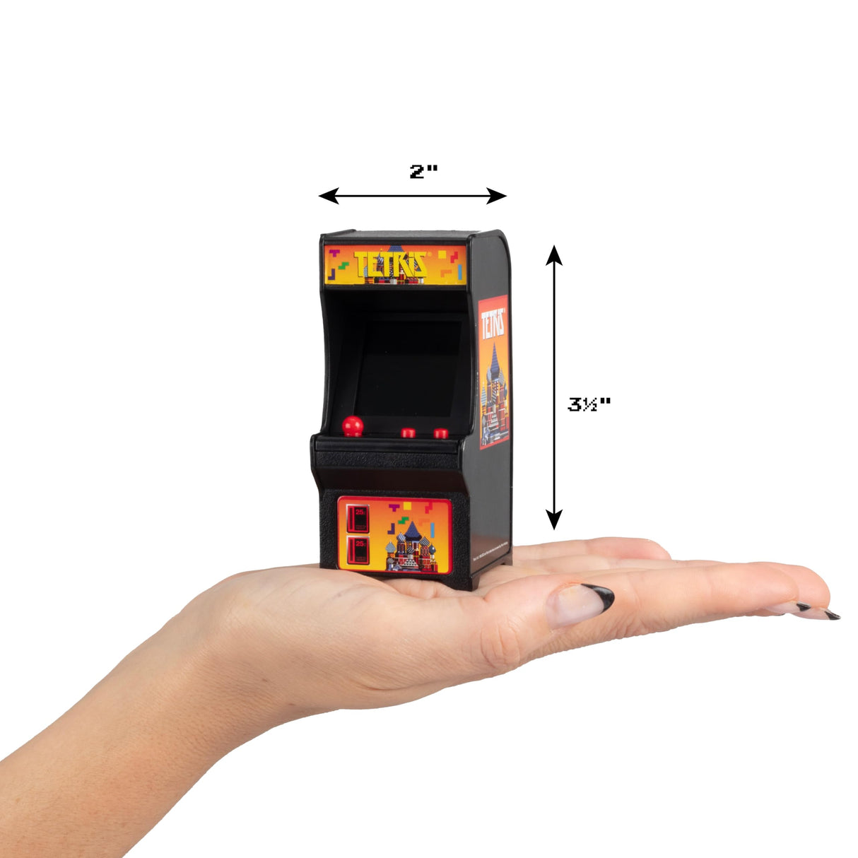 Tiny Arcade Tetris Mini Retro Game (3.5"): Playable Handheld Arcade Machine w/ Real Gameplay & Sound - Classic 1980's Video Game (Ages 8+) TINY ARCADE