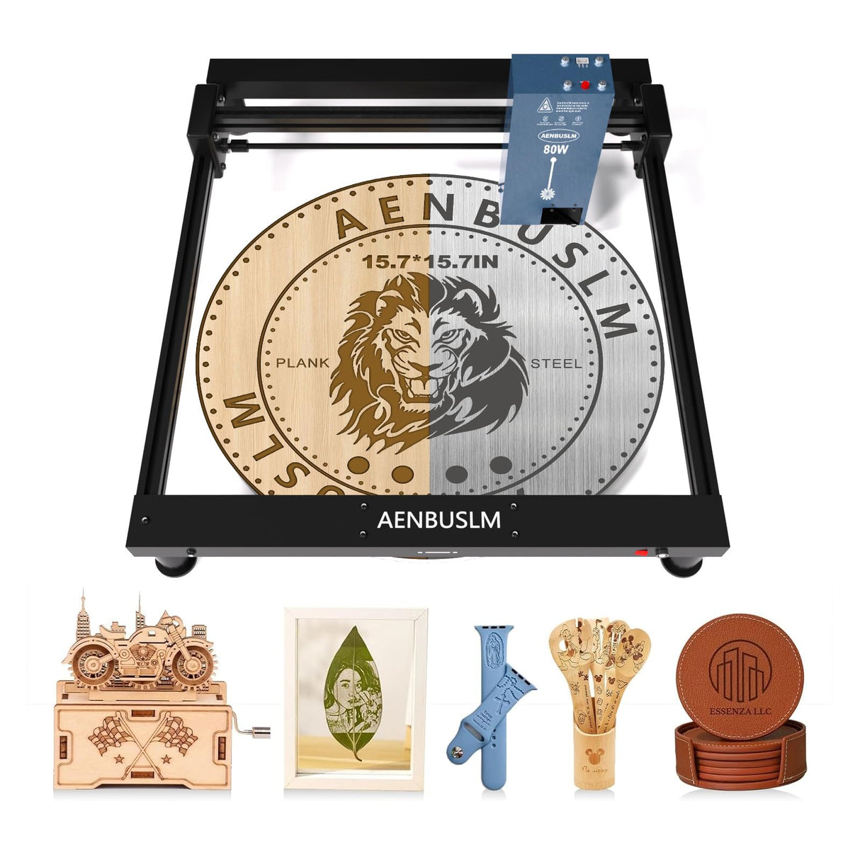 AENBUSLM T1 Laser Engraving Machine,80W Laser Module Built-in Air Pump 10W(10000mW) Output Power,Laser Cutting Engraving Tool Engraving Machine for Wood Metal Aluminum Glass Leather - Class 4 AENBUSLM